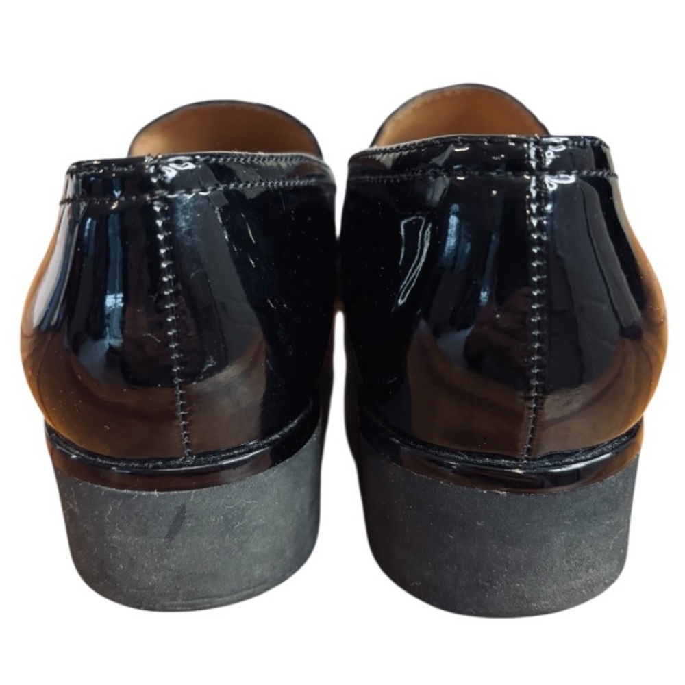 Franco Sarto Women’s Cypress Black Shiny Slip On Chunk Lug Loafers Size 6.5 - Picture 6 of 11